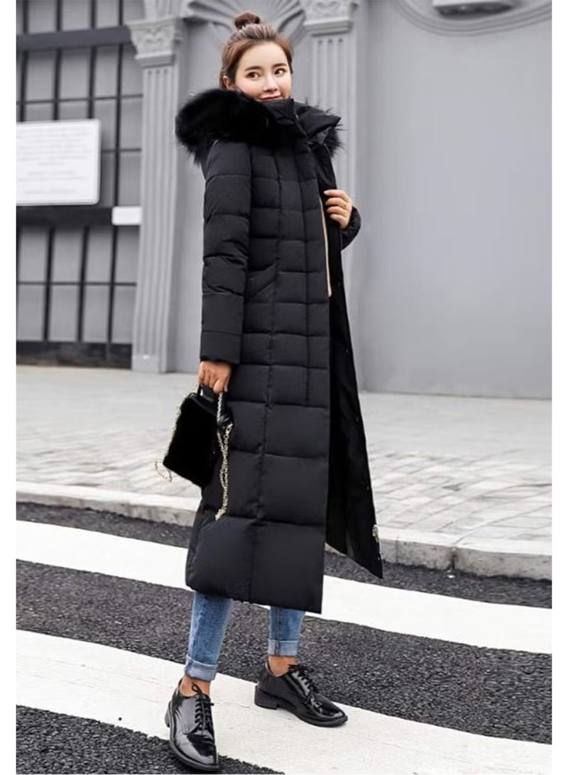 Barbora Daily Winter Full Length Women's Puffer Coat BT180SIYAHA1 - Image 1